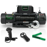 STEGODON 13000 LBS Electric Winch T3, 12V Synthetic Rope with Wireless Handheld Remotes and Wired Handle Exclusive Link