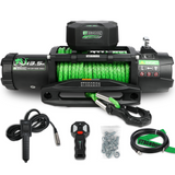 STEGODON 13500LB Winch with Synthetic Rope,Wired Handle and Wireless Remote 12V Waterproof Electric Winch for Truck Trailer Jeep Off Road Recovery and Towing