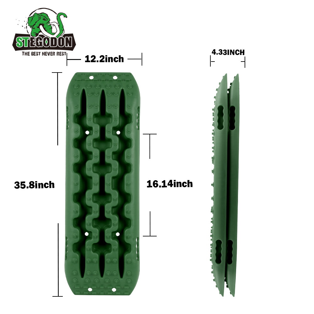 Stegodon STEGODON Traction Boards Off-Road Recovery Boards Tire Ladder 4WD Traction  Mats for Truck,Mud,Snow,Sand(Black-Slim)