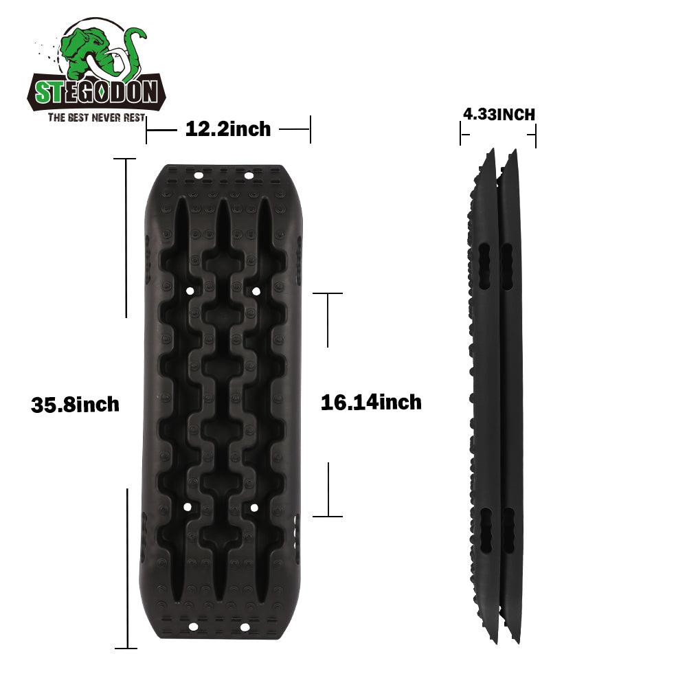 STEGODON New Recovery Traction Tracks Slim(set of 2), Recovery Traction Mats Sand Snow Mud Track Off Road Tire Ladder 4wdorange-slim