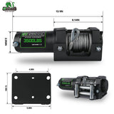 STEGODON New 3500 LBS Electric Winch,12V Steel Cable with Wireless Handheld Remote and Wired Handle