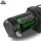 STEGODON New 3000 LBS Electric Winch,12V Steel Cable Winch with Wireless Handheld Remote and Wired Handle