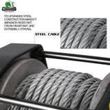STEGODON New 3000 LBS Electric Winch,12V Steel Cable Winch with Wireless Handheld Remote and Wired Handle