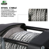 STEGODON New 3500 LBS Electric Winch,12V Steel Cable with Wireless Handheld Remote and Wired Handle