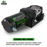 STEGODON New 3500 LBS Electric Winch,12V Steel Cable with Wireless Handheld Remote and Wired Handle