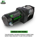 STEGODON New 3000 LBS Electric Winch,12V Steel Cable Winch with Wireless Handheld Remote and Wired Handle