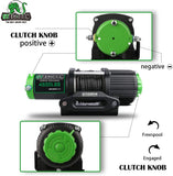 STEGODON New 4500 lb.Electric Winch,12V Black Synthetic Rope Winch with Wireless Handheld Remotes and Wired Handle,with Hawse Fairlead