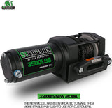 STEGODON New 3500 lb,12V Synthetic Rope Winch with Wireless Handheld Remote and Wired Handle, with Hawse Fairlead