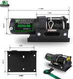 STEGODON New 3000 lb,12V Synthetic Rope Winch with Wireless Handheld Remote and Wired Handle, Electric Winch with Hawse Fairlead