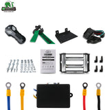 STEGODON New 3000 LBS Electric Winch,12V Steel Cable Winch with Wireless Handheld Remote and Wired Handle