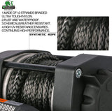 STEGODON New 3500 lb,12V Synthetic Rope Winch with Wireless Handheld Remote and Wired Handle, with Hawse Fairlead