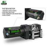 STEGODON New 3500 LBS Electric Winch,12V Steel Cable with Wireless Handheld Remote and Wired Handle